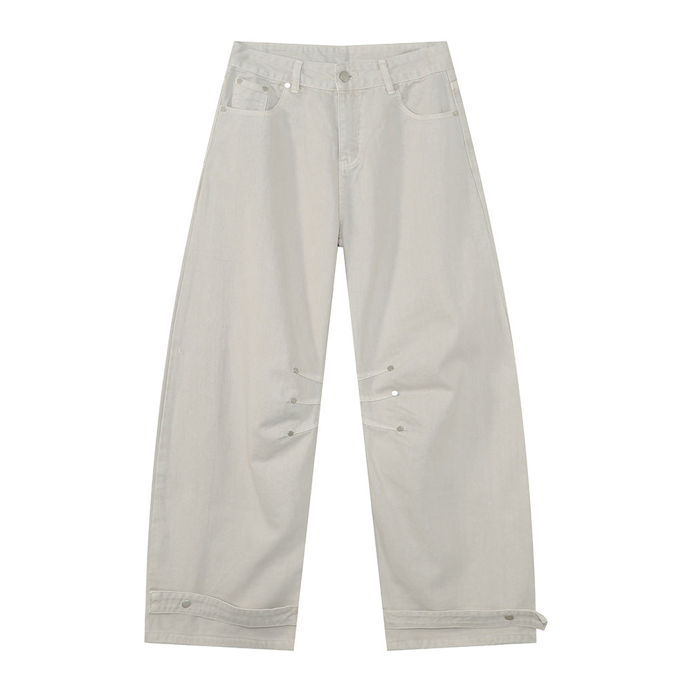 legoeduca男裝|cleanfit复古廓形解构工裝弯刀阔腿牛仔褲高街潮