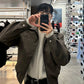 legoeduca痞帅短款皮衣外套男春季寬鬆翻领机车服韓版潮流小眾皮夹克