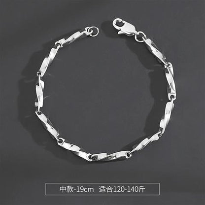 2024新款飾品 QP0353钛钢手链男潮单身简约个性ins百搭手饰韩版男生嘻哈小众男士手环