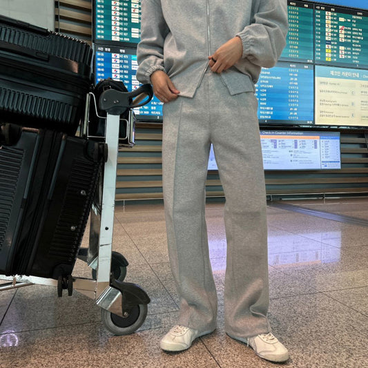 legoeduca松弛感直筒休閒褲男春季新款寬鬆卫褲韓版潮流休閒運動套裝